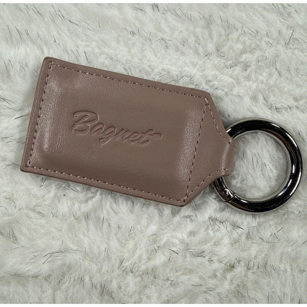 Bagnet Handbag Table / Restroom Door Hanger Black Leather Magnet Keychain C86